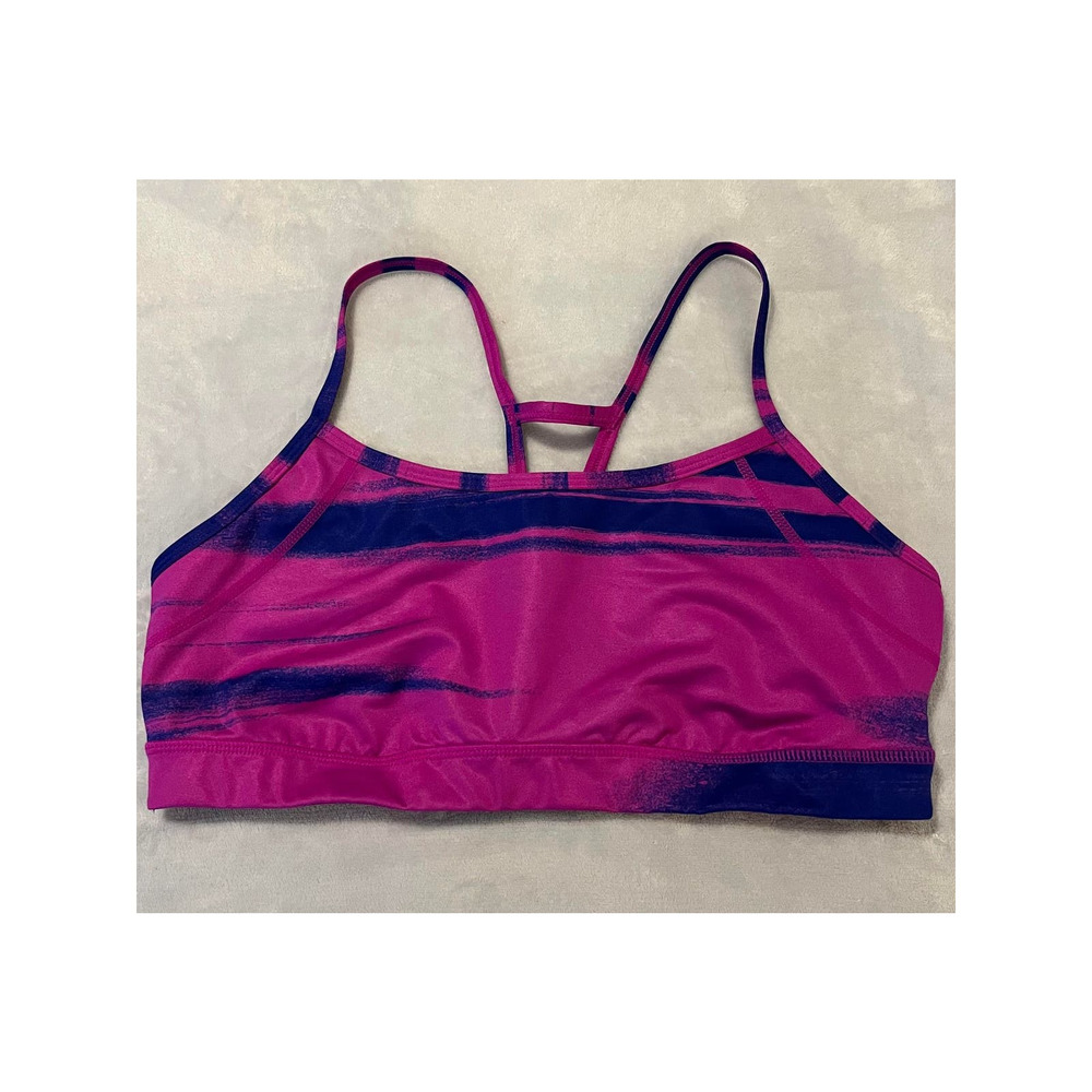 Zella Sports Bra Yoga Magenta Blue Sz L NWOT